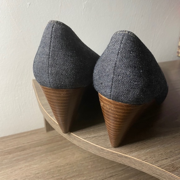 NINE WEST Denim Wedge Shoes - Picture 11 of 13